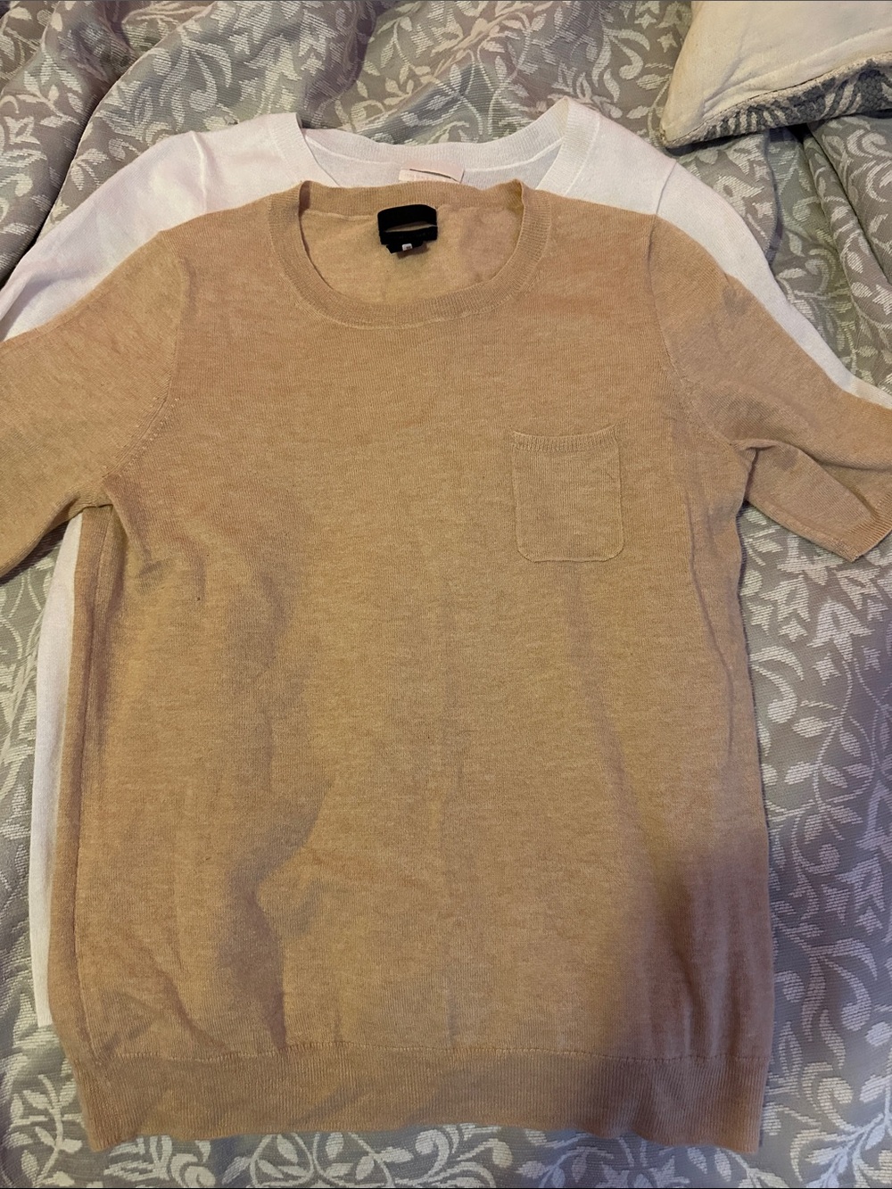2 J. Crew Italian Cashmere short sleeve sweaters